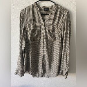 Jones New York Black and White Button Down Shirt